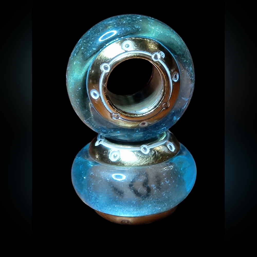 Brighton Turquoise Frosted Murano Glass Bead-posting for one bead only-P…
